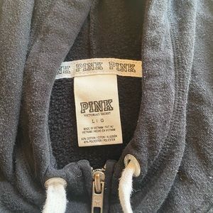 Pink black hoodie size large.